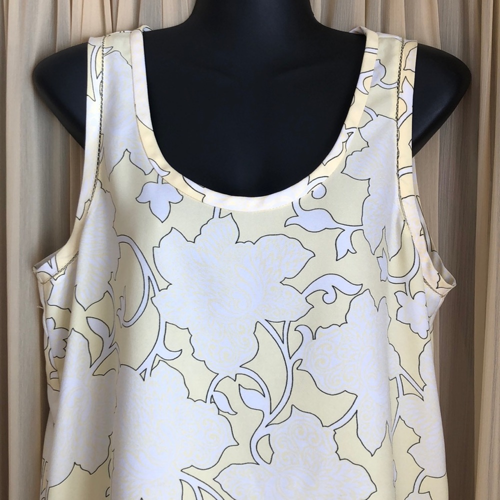 Ann Taylor Dressy Tank Medium Sleeveless Yellow